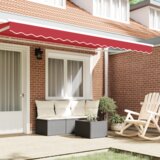 vidaXL Sjena tenda za okvir 3.5 m Crvena 3.3x0.2 m | shoptok.hr