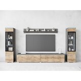 XXXL Dnevni Regal Vera I, Antracit, Barva Kostanja, Z Osvetlitvijo Cene