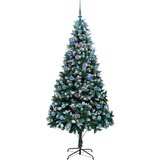 vidaXL Umjetno božićno drvce Zelena 210 cm PVC i Čelik i Plastika | shoptok.hr