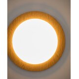 Kave Home Kovinska LED stenska svetilka v naravni barvi ø 40 cm Novae – | Shoptok.si