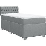 Maison Chic Box spring postelja - Vzmetna postelja z vzmetnico svetlo siva 90x190 cm blago SL16526, (21895916) Cene