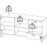 Tvilum Bijela/u prirodnoj boji komoda u dekoru hrasta 147x73x39 cm Ikast – | shoptok.hr