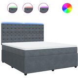 Maison Chic Box spring postelja - Vzmetna postelja z vzmetnico temno siva 180x200 cm žamet SL10857, (21901717) | Shoptok.si