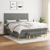  The Living Store Box spring postelja z vzmetnico temno siva 160x200 cm blago - Box Spring Postelja, (21520581) Cene