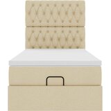  Otomanski krevet s madracem krem 100x200 cm tkanine | shoptok.hr