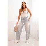 Kesi Women's ribbed tank top with decorative patch beige | shoptok.hr