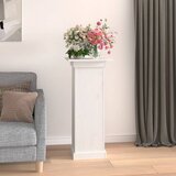  Stalak za cvijeće bijeli 40x40x90 cm od masivne borovine | Eponuda.com