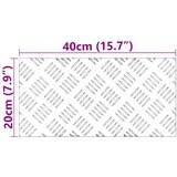  Aluminijaste checker plošče 4 kosi Nedrseče 40x20 cm, (22015007) | Shoptok.si