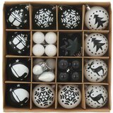 vidaXL Set božičnih okraskov 40 pcs Črna in bela | Shoptok.si