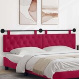  Držeće uzglavlje Zidne Vinska crvena 210 x 55 x 7 cm Baršun - boja crnog vina 200 cm bez LED | shoptok.hr