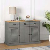  Komoda s ladicama VIGO 113x40x75 cm siva od masivne borovine Cijene