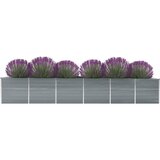  Povišena vrtna gredica od pocinčanog čelika 480x80x77 cm siva | shoptok.hr