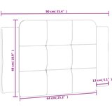  Jastuk za uzglavlje Zadar sivi 90 cm od umjetne kože | shoptok.hr