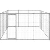  Zunanji pasji boks pocinkano jeklo 21,78 m² - - Srebrna - 74.5 - 330 x 660 x 180 cm - | Shoptok.si