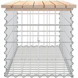  Vrtna klupa s gabionskim dizajnom 103x44x42 cm masivna borovina | shoptok.hr
