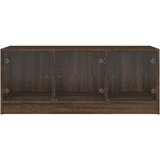  Stolić za kavu sa staklenim vratima boja hrasta 102x50x42 cm | shoptok.hr