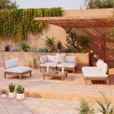 Mömax Loungegarnitur Chris Akazie/beige Echtholz | Shoptok.si