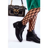 VINCEZA Leather Women's Flat Boots Black Elin | Shoptok.si