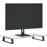vidaXL Stojalo za monitor črno 60x35x8 cm kaljeno steklo in kovina | Shoptok.si
