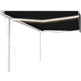 vidaXL Avtomatska tenda LED + senzor 5x3,5 m antracitna | Shoptok.si