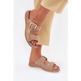 Inblu Women's Slippers With Buckle And Velcro Beige | shoptok.hr