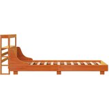 vidaXL Posteljni okvir z vzglavjem voščeno rjava 75x190 cm borovina, (21304061) | Shoptok.si
