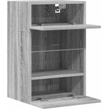  Zidni ormarići s LED svjetlima za TV 2 kom siva boja hrasta 40 x 30 x 60,5 cm | shoptok.hr