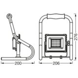 Ledvance LED REFLEKTOR PRENOSNI PUNJIVI 10W NW WORKLIGHT R ST | ePonuda.com