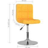 vidaXL Okretne blagovaonske stolice od tkanine 2 kom žute | shoptok.hr