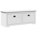 vidaXL L klop v preddverju "BODO" Bela 114x40x45 cm | Shoptok.si