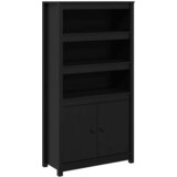 Maison Chic Komoda - Predalnik črna 80x35x154 cm trdna borovina, (21715951) Cene