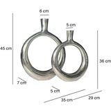 Livetastic Set Dekorativnih Vaz Silver, 2 Kos | Shoptok.si