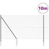 vidaXL Varjena žična ograja z 7 nosilci, sive, 1.6x10 m, jeklo | Shoptok.si
