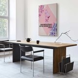  Slika - Beauty in the Eyes - Inspirational Quote with Pink Bust and Flowers 60x90 Na talijanskom platnu | shoptok.hr