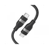 USB tip-C kabl MM 1.8m, za Super brzo punjenje 240W480Mbps, pleteni, crni