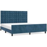  Okvir za krevet s uzglavljem tamnoplavi 180x200 cm baršunasti | shoptok.hr