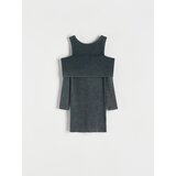 Reserved - Haljina isprana izgleda - tamnosivo | shoptok.hr