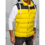 DStreet Men's yellow vest with hood