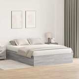 Krevet s ladicama Siva Sonoma 150 x 200 cm Konstruirano drvo | Eponuda.com