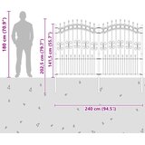  Vrtna Ograda KAMPEN 240 x 202,5 cm Mesh Siva | shoptok.hr