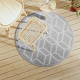 vidaXL Vanjski tepih sivi Ø 120 cm PP | shoptok.hr