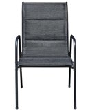  5-dijelni vrtni blagovaonski set čelični crni | shoptok.hr