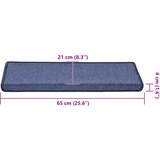  Prostirke za stepenice 30 kom 65x21x4 cm plave pravokutne rubove | shoptok.hr