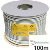 Mrežni kabl 100 m Cat5e U/UTP sivi