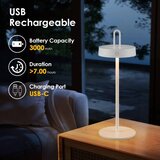  LED prigu&amp;scaron;iva spolja&amp;scaron;nja punjiva dodirna stona lampa SHINE LED/1,5W/3,7V 3000 mAh IP44 bela Slike