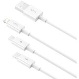 Baseus Camltys-02 podatkovni kabel 3v1 - lightning, micro usb, type c - bel Cene