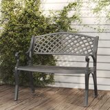  Vrtna klupa 102 cm od lijevanog aluminija crna | shoptok.hr