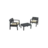 baštenski set lombok crni sa jastucima NX-49047