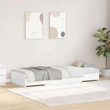  S uzglavljem s ladicama Bijelo 90 x 200 cm Konstruirano drvo | shoptok.hr