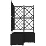  Vrtna saksija 3 kom. Crna 80 x 80 x 143 cm PP | shoptok.hr